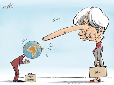 caricature of IMF