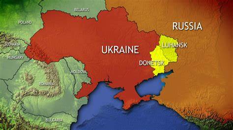 Russia and Ukraine map