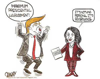 Harris's Policies Forecasting - Harris and Trump Caricature