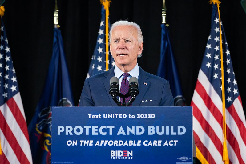  Biden put on his speech in the Affordable Care Act