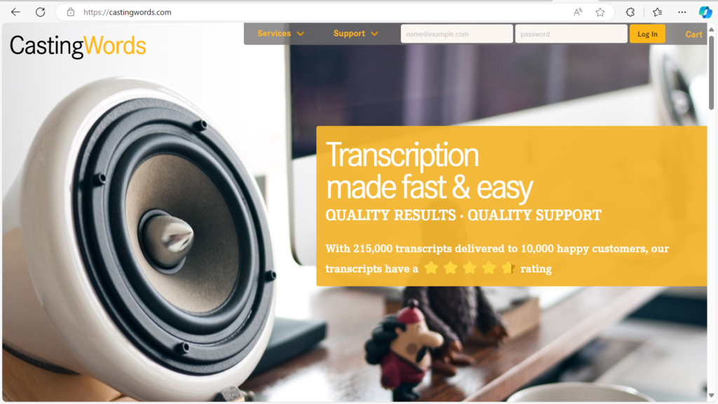 CastingWords as a platform to have an AI job as a transcriber