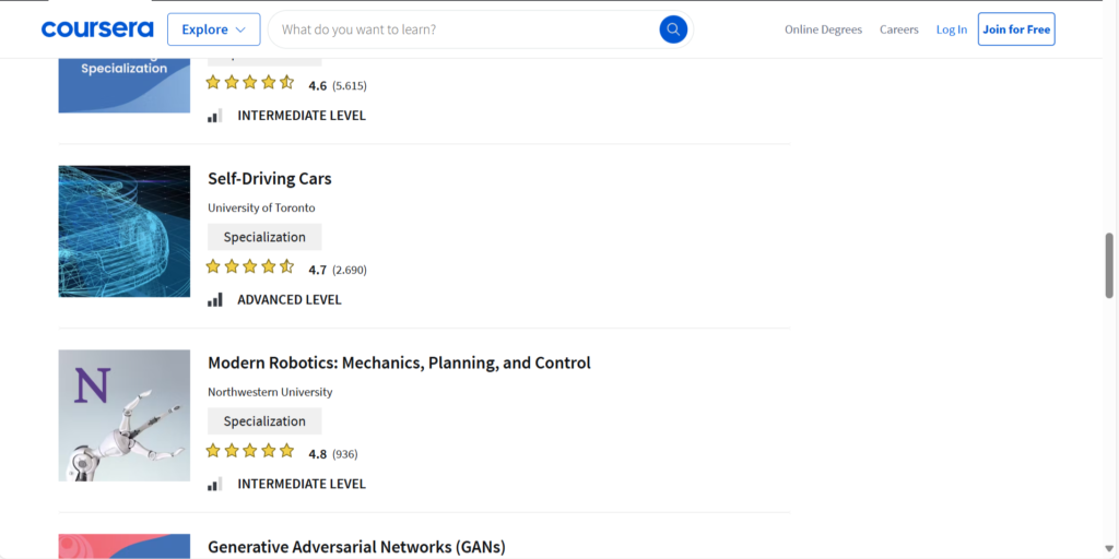 Coursera - Deep Learning Specialization by Andrew Ng as a platform for learning AI online in deep learning