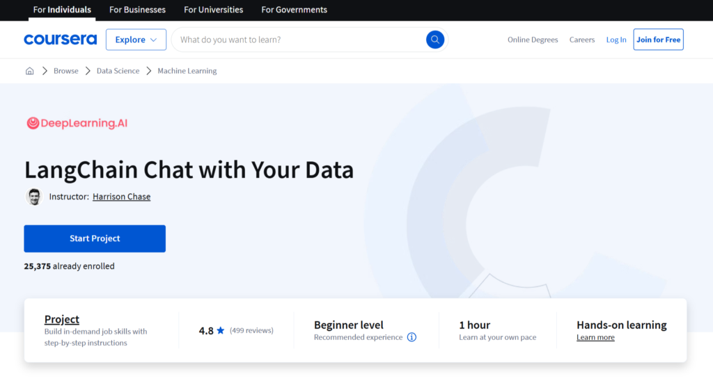 Coursera as a platform for learning AI online in AI Chatbot Development